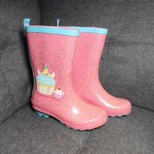 Wonder Nation Pink Kids Boots with Cupcake Design